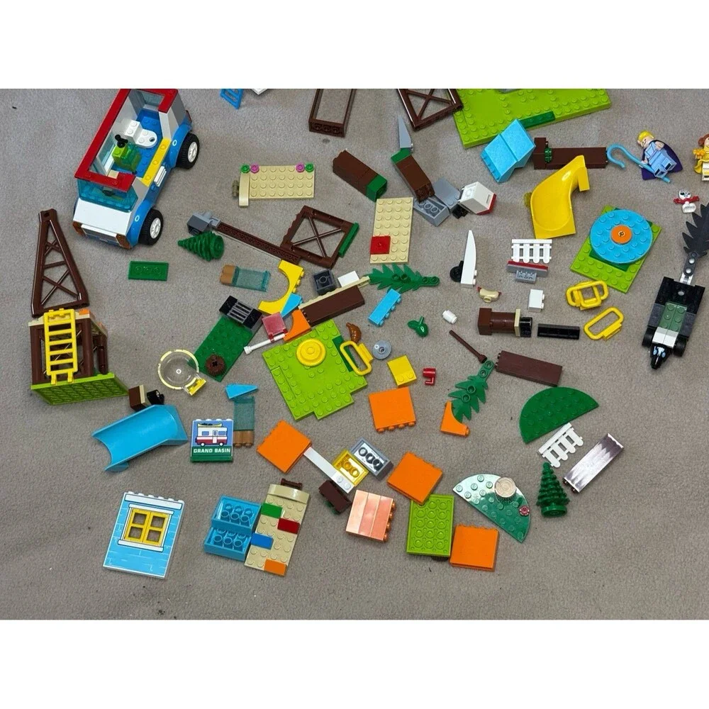 Lot of Disney Pixar LEGO Toy Story Sets 10769 and 10768 Incomplete with Manuals
